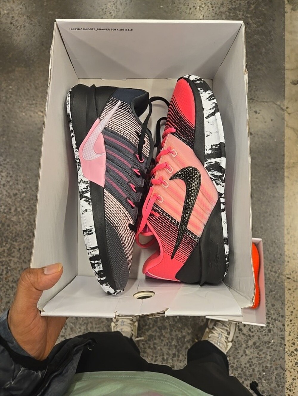 Nike Two-Tone Pink & Black Performance Training Shoes